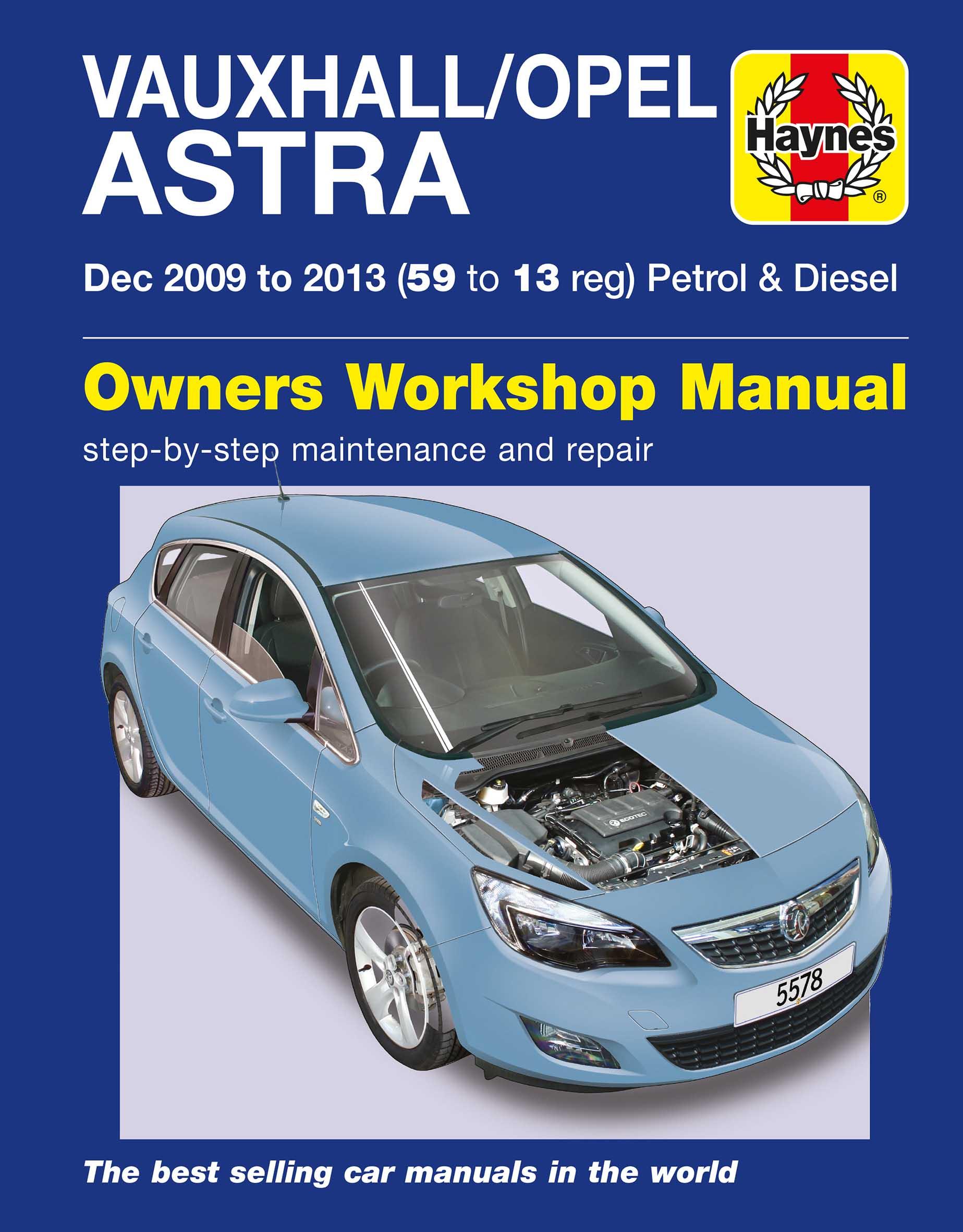 Corsa Astra Vectra tous modèles essence et diesel. VAUXHALL ASTRA service book